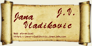 Jana Vladiković vizit kartica